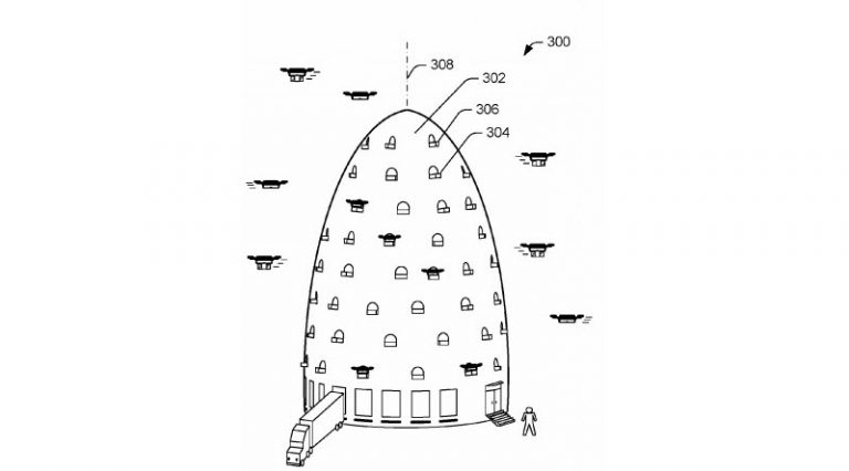 Amazon vrea să construiască un depozit-hangar în formă de stup de albine pentru dronele ce vor livra colete