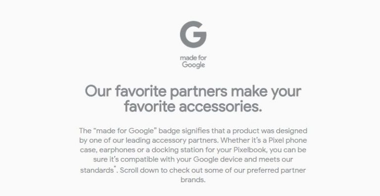 Google lansează un site oficial „Made for Google”, cu branduri de accesorii recomandate