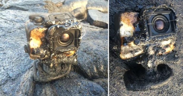 Iată camera GoPro care s-a întâlnit cu lava de vulcan şi a trăit să spună povestea (Video)