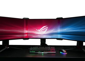 CES 2018: ASUS ROG Bezel-Free este un kit menit să elimine marginile negre apărute la setup-urile cu 2-3 monitoare ASUS ROG Bezel-Free