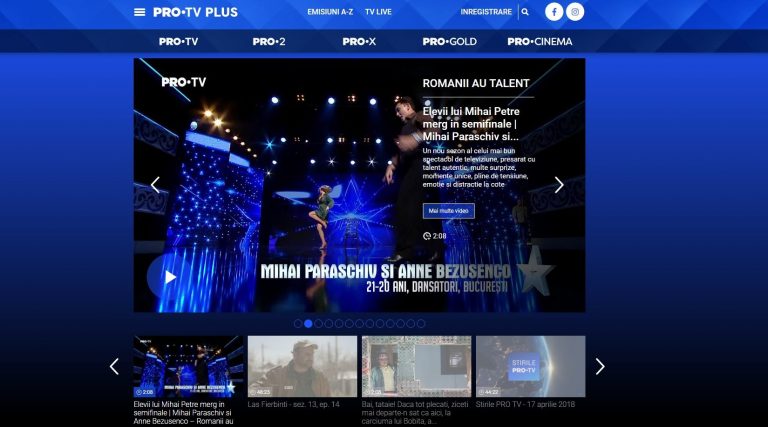 PRO TV lansează platforma PRO TV Plus, cu acces la emisiuni, seriale şi ştiri online şi gratuit