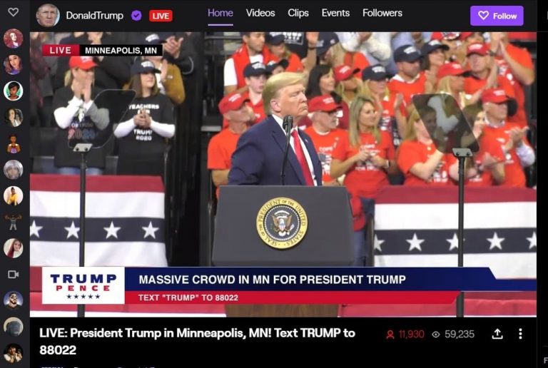 Donald Trump se apucă de Twitch, deşi aparţine de Amazon-ul pe care îl urăşte