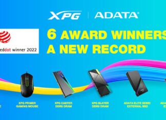 ADATA a primit 6 premii Red Dot: memorii DDR5, mouşi, SSD-uri